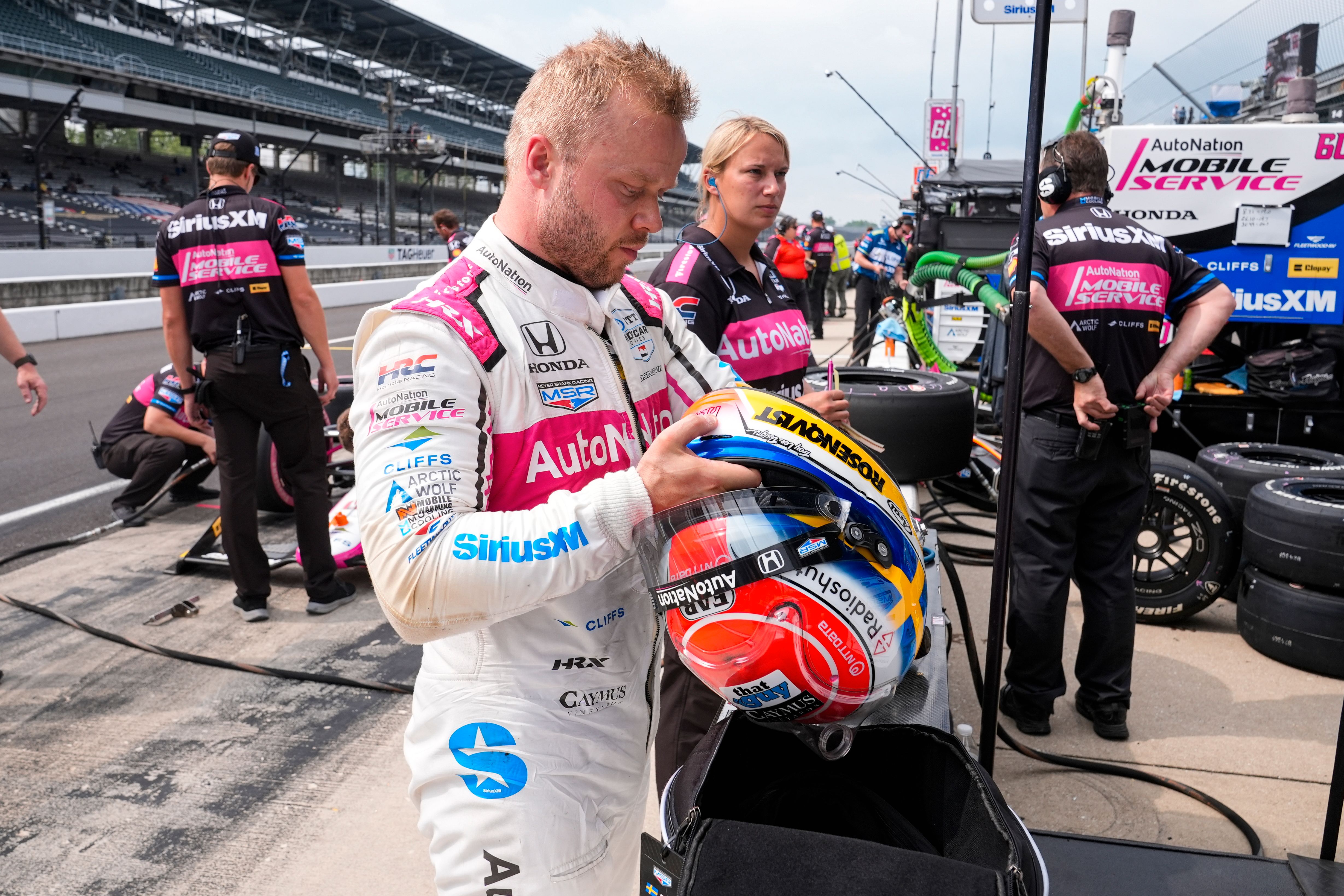 Felix Rosenqvist blev tolva årets Indycar-säsong, med Marcus Ericsson och Linus Lundqvist som nummer 15 respektive 16. Spanjoren Alex Paluo tog hem totalsegern. Arkivbild.