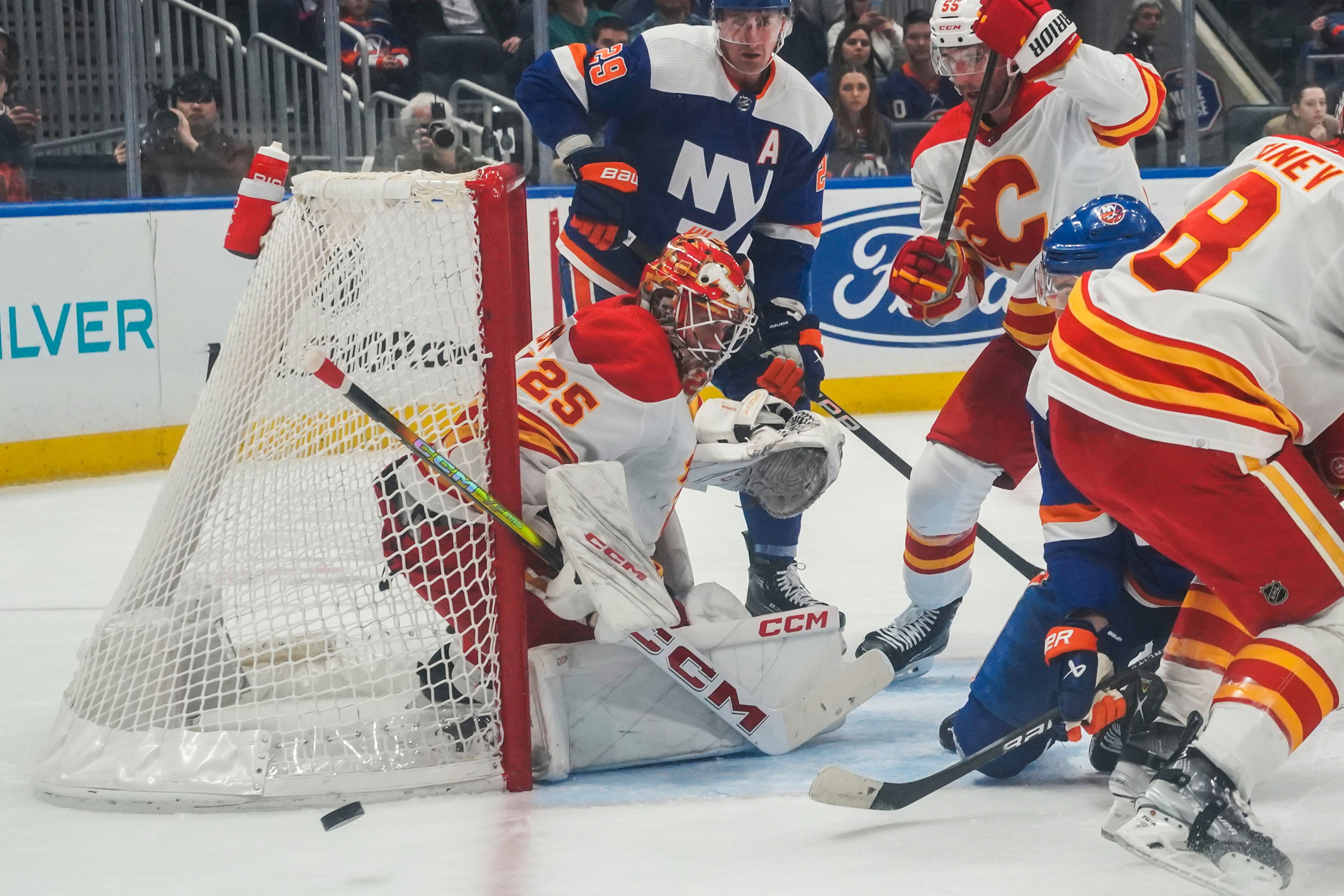 Jacob Markström under förra veckans match mot NY Islanders.