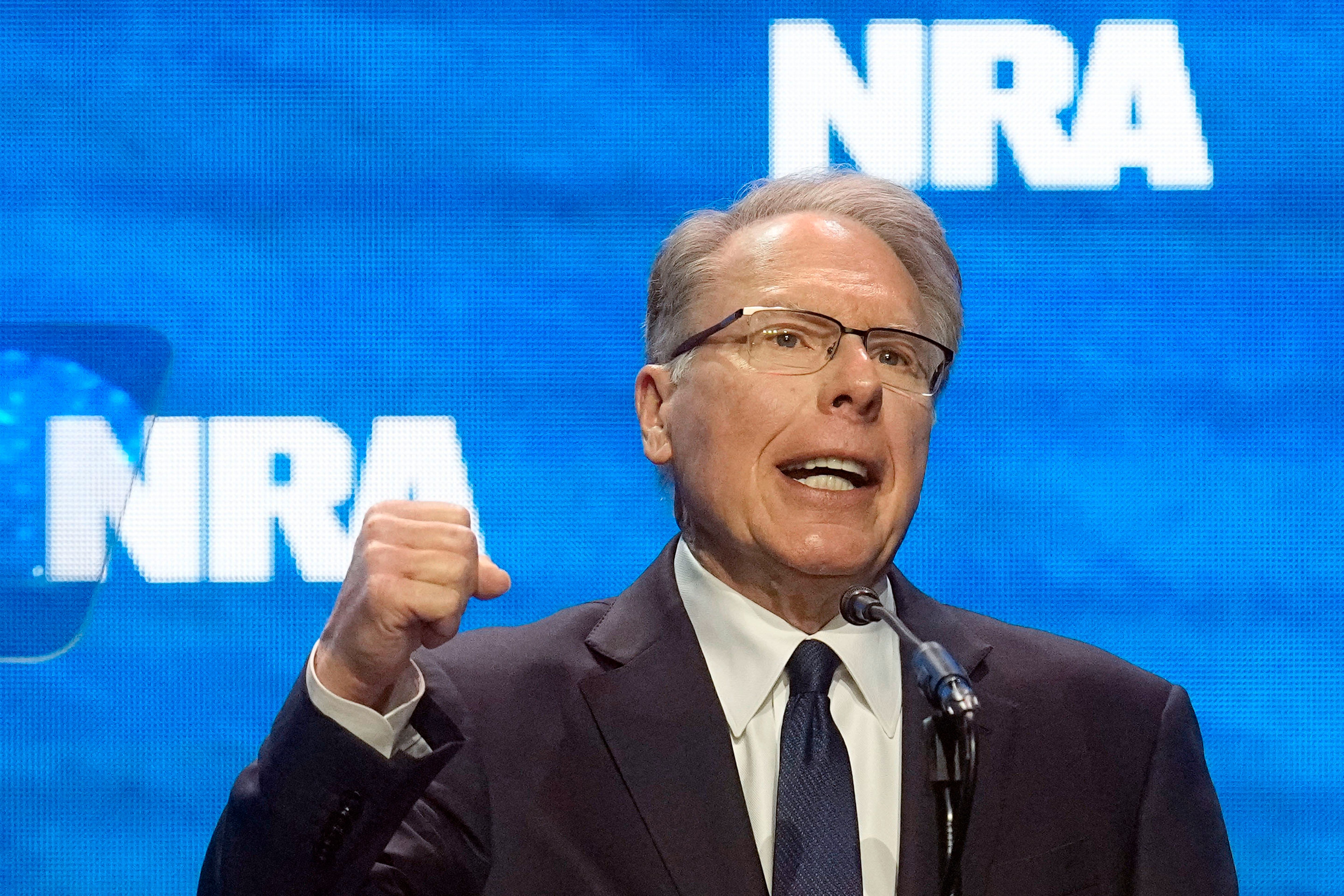 Wayne LaPierre, vd och vice ordförande för NRA, lämnar sitt uppdrag. Arkivbild.